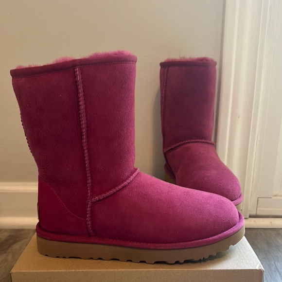 UGG Pink Classic Short II Boots - Picture 3 of 12